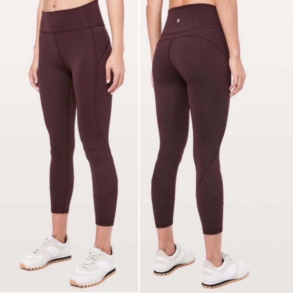 LULULEMON In Movement 7/8 Tight Women’s 2 Everlux 25" Plum Shadow